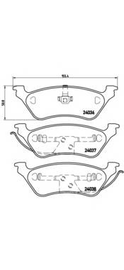 BREMBO P 11 014 Комплект гальмівних колодок,