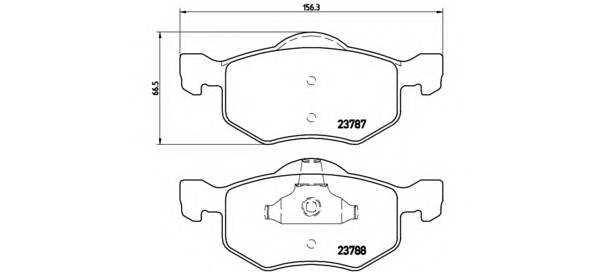 BREMBO P 24 056 Комплект гальмівних колодок,