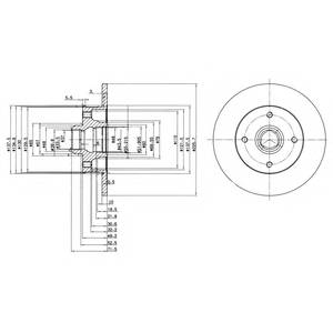 DELPHI BG2389 Тормозной диск