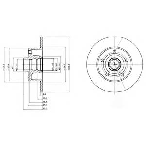 DELPHI BG3030 Тормозной диск