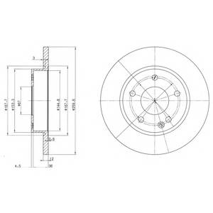 DELPHI BG3394 Гальмівний диск