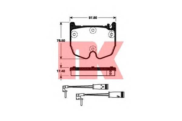 NK 223357 Комплект тормозных колодок,