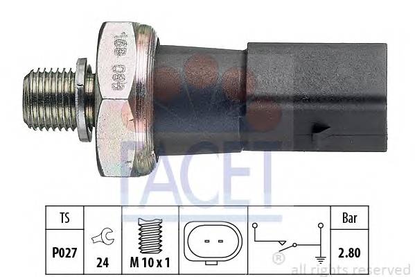 FACET 7.0185 Датчик тиску масла