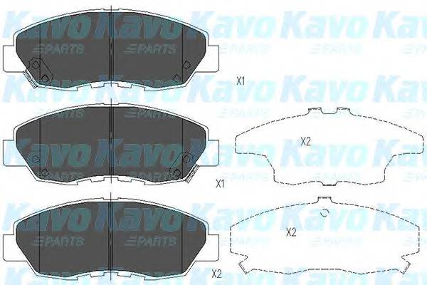 KAVO PARTS KBP-2026 Комплект гальмівних колодок,