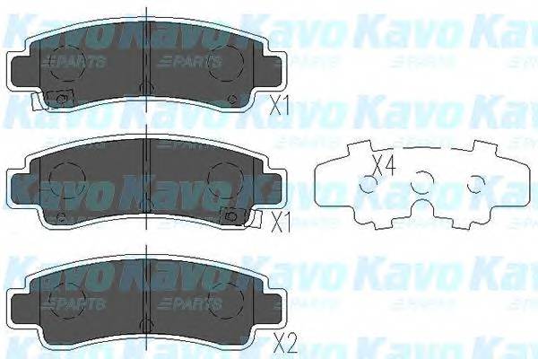 KAVO PARTS KBP-6546 Комплект гальмівних колодок,