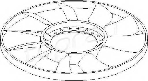 TOPRAN 110 294 Крыльчатка вентилятора, охлаждение
