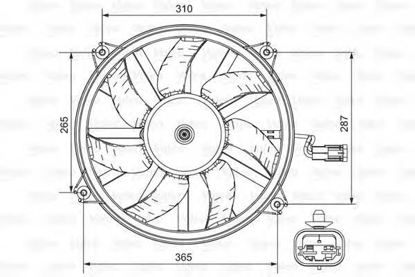 VALEO 696850 Вентилятор, охолодження двигуна