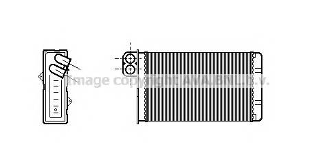 AVA QUALITY COOLING PE6233 Теплообменник, отопление салона