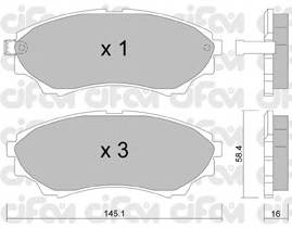 CIFAM 822-610-0 Комплект гальмівних колодок,