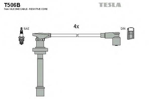 TESLA T506B Комплект проводов зажигания