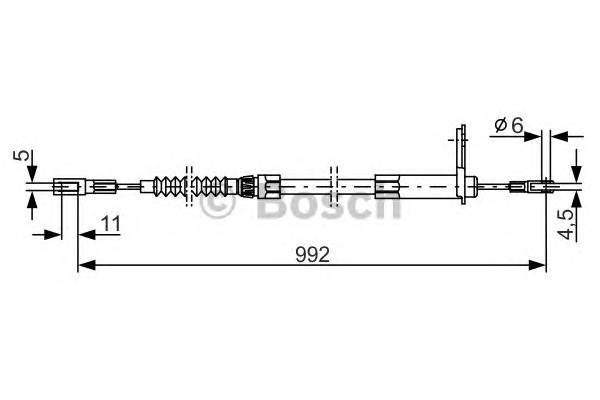 BOSCH 1 987 477 899 Трос, стоянкова гальмівна