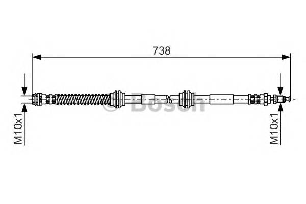 BOSCH 1 987 481 370 Тормозной шланг