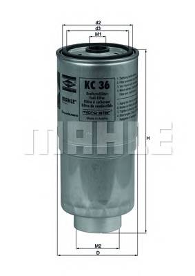 KNECHT KC 36 Паливний фільтр