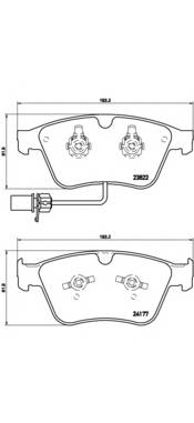 BREMBO P 05 003 Комплект гальмівних колодок,