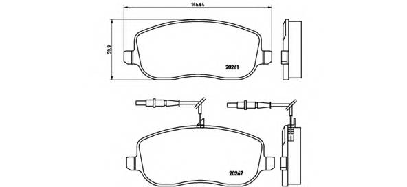 BREMBO P 23 090 Комплект гальмівних колодок,