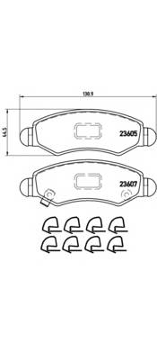 BREMBO P 79 015 Комплект гальмівних колодок,