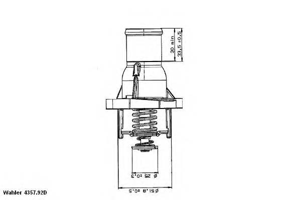 WAHLER 4357.92D Термостат, охлаждающая жидкость