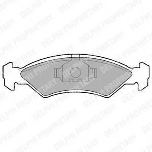 DELPHI LP351 Комплект гальмівних колодок,