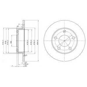 DELPHI BG2520 Гальмівний диск