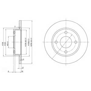 DELPHI BG3055 Тормозной диск