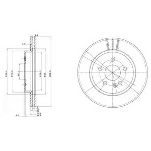 DELPHI BG3397 Гальмівний диск