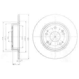 DELPHI BG4249 Тормозной диск