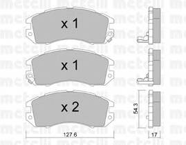 METELLI 22-0135-0 Комплект тормозных колодок,