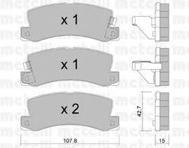 METELLI 22-0161-0 Комплект тормозных колодок,