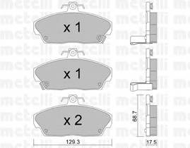 METELLI 22-0174-0 Комплект тормозных колодок,