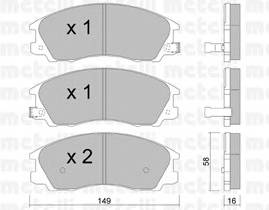 METELLI 22-0506-0 Комплект тормозных колодок,