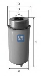 UFI 24.455.00 Топливный фильтр