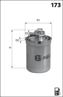 MECAFILTER ELG5330 Топливный фильтр