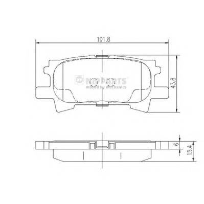 NIPPARTS J3612031 Комплект гальмівних колодок,