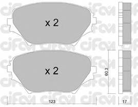 CIFAM 822-430-0 Комплект тормозных колодок,