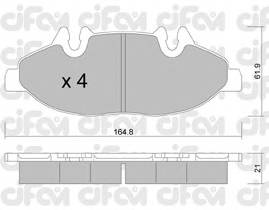 CIFAM 822-575-0 Комплект тормозных колодок,