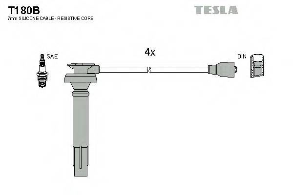 TESLA T180B Комплект проводов зажигания