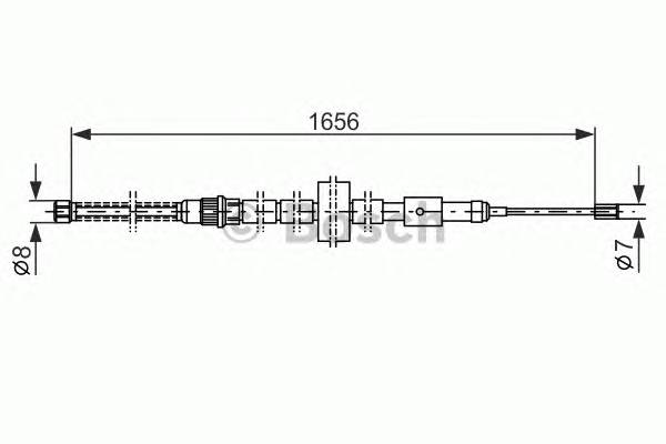 BOSCH 1 987 477 429 Трос, стоянкова гальмівна