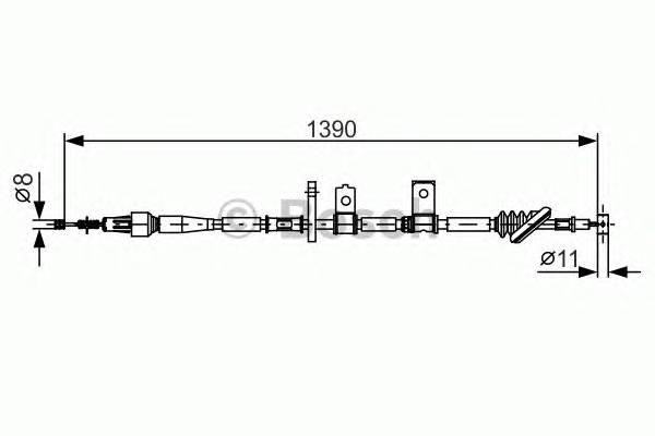 BOSCH 1 987 482 090 Трос, стоянкова гальмівна