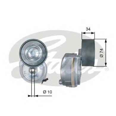 GATES T38638 Натягувач ременя, клинового