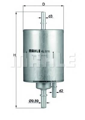 KNECHT KL 570 Паливний фільтр