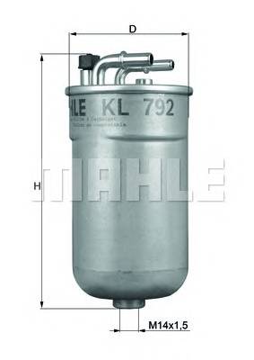 KNECHT KL 792 Топливный фильтр