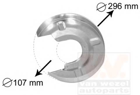 VAN WEZEL 5874373 Отражатель, диск тормозного