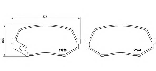 BREMBO P 54 044 Комплект тормозных колодок,