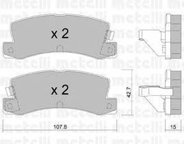 METELLI 22-0161-2 Комплект тормозных колодок,