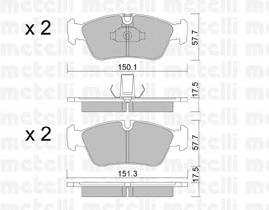 METELLI 22-0260-0 Комплект тормозных колодок,