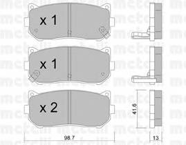 METELLI 22-0372-0 Комплект гальмівних колодок,