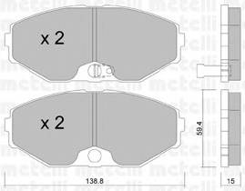 METELLI 22-0405-0 Комплект тормозных колодок,