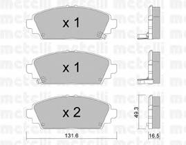 METELLI 22-0463-0 Комплект тормозных колодок,