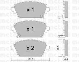 METELLI 22-0464-1 Комплект тормозных колодок,