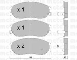 METELLI 22-0633-0 Комплект гальмівних колодок,